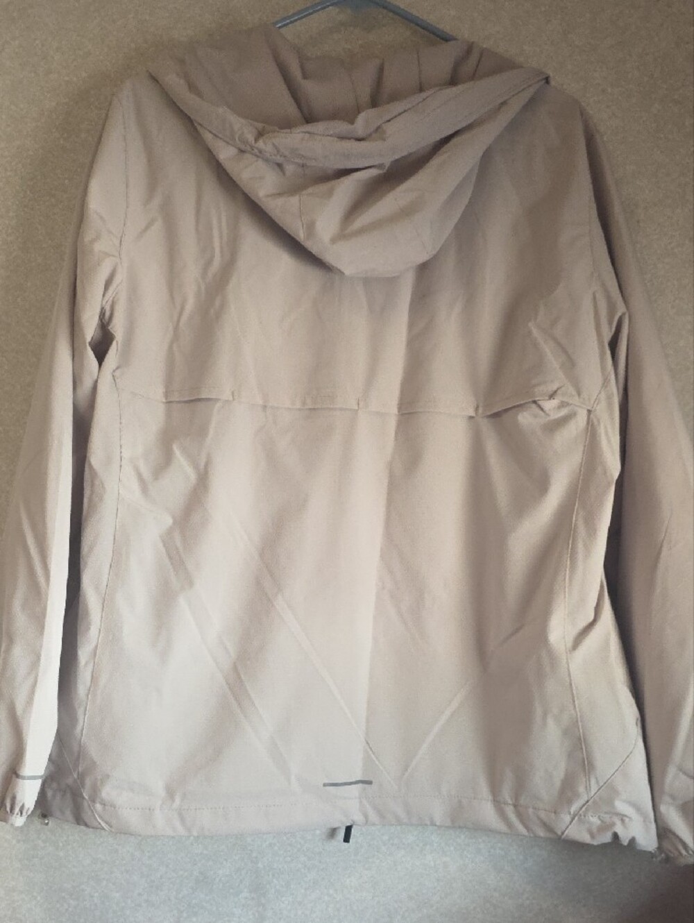NWOT New Balance Light Beige Hooded Trench Coat - Picture 4 of 6